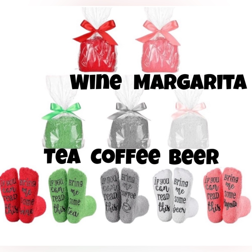 Fuzzy FUN Socks with Cupcake Gift Packaging and Message on Sole